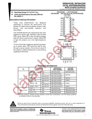 SN74AHC240DWE4 datasheet  